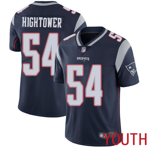 New England Patriots Football #54 Vapor Limited Navy Blue Youth Dont a Hightower Home NFL Jersey